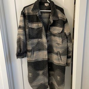 Shacket in grey western